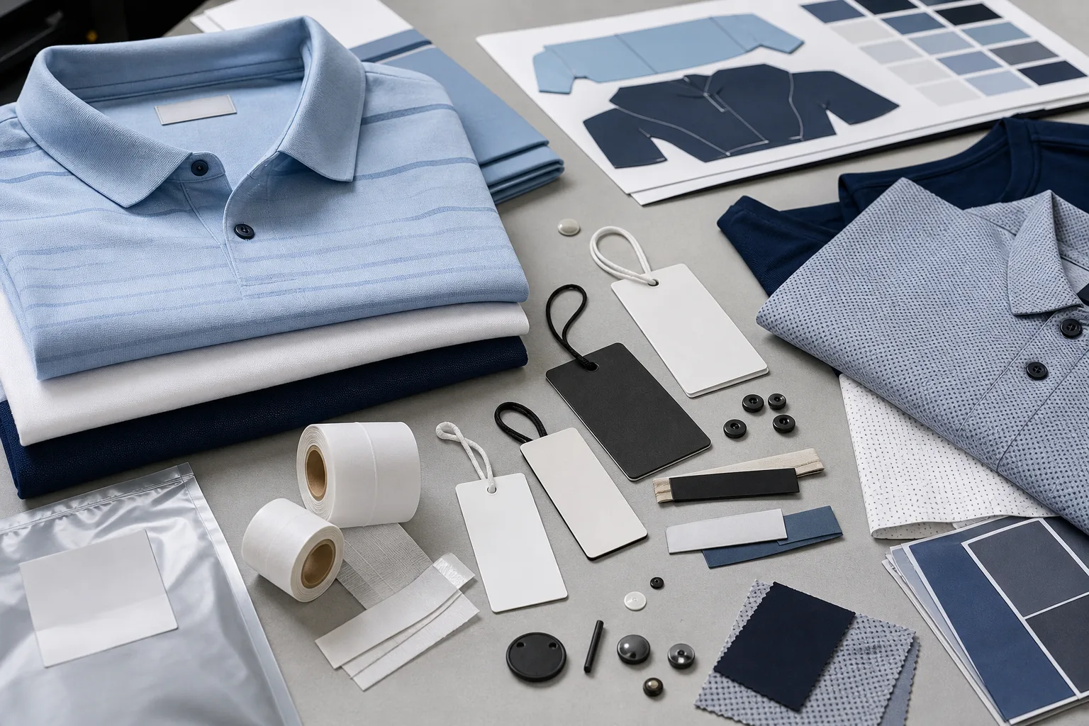 Private label branding preparation for golf clothing manufacturing buyers