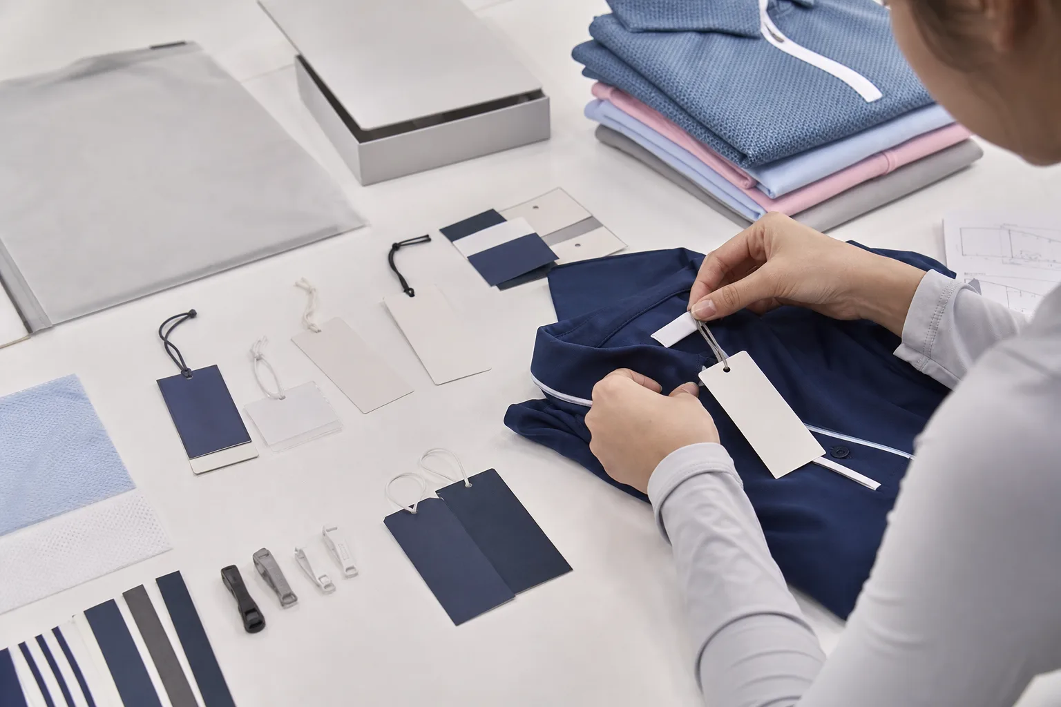 Private label branding preparation for golf clothing manufacturing buyers