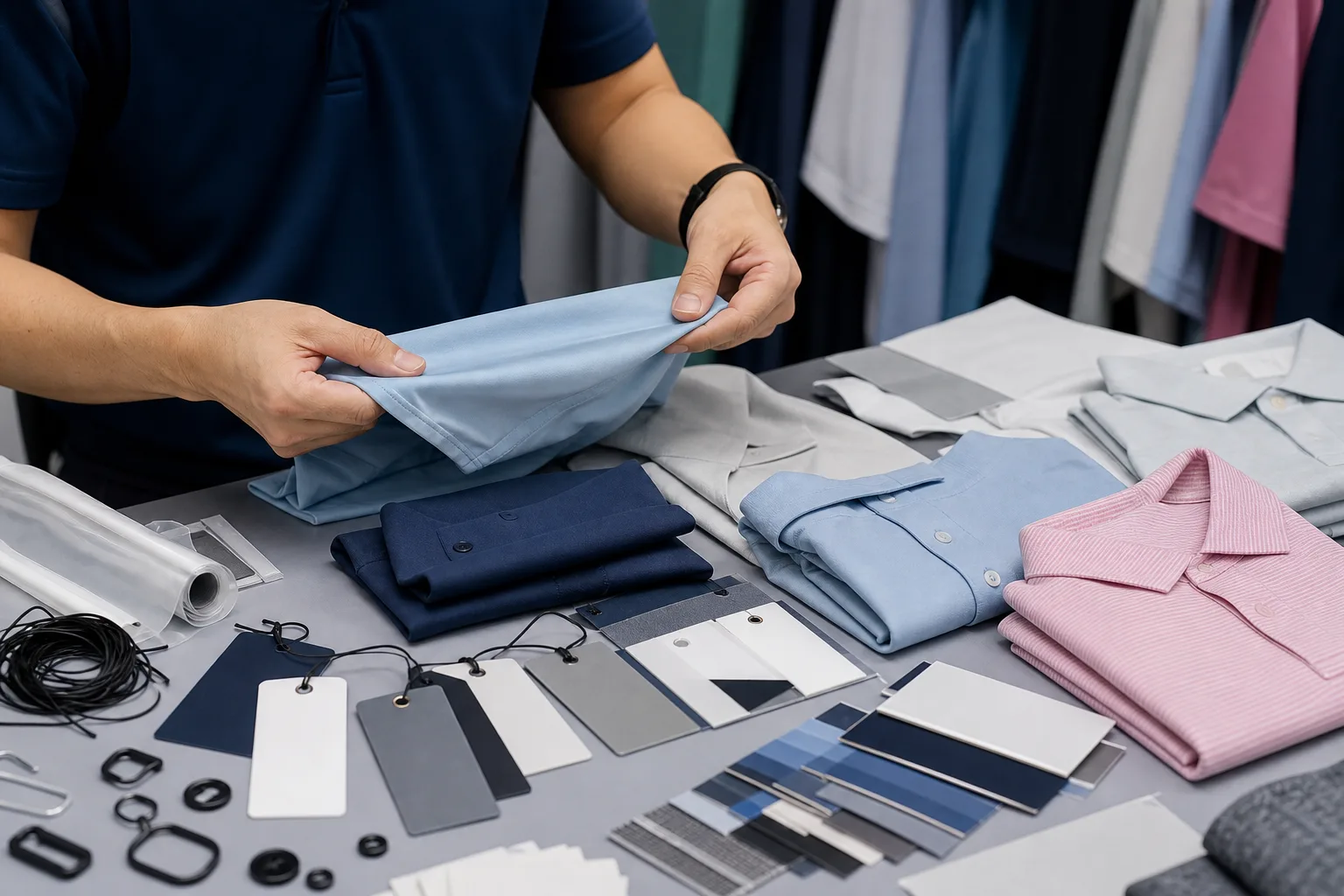 Private label branding preparation for golf clothing manufacturing buyers