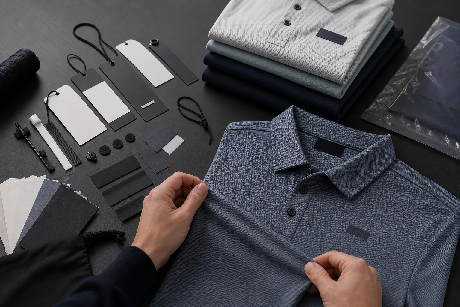 Private label branding preparation for golf clothing manufacturing buyers