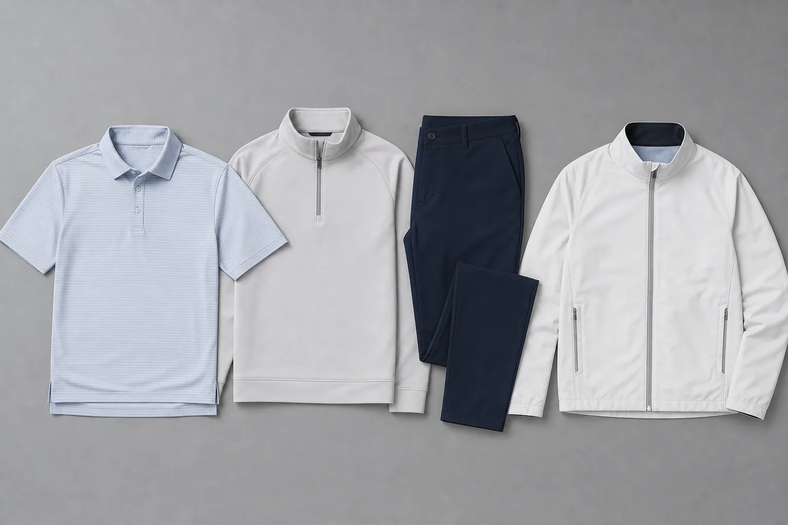 Comparison of golf apparel categories with different construction features
