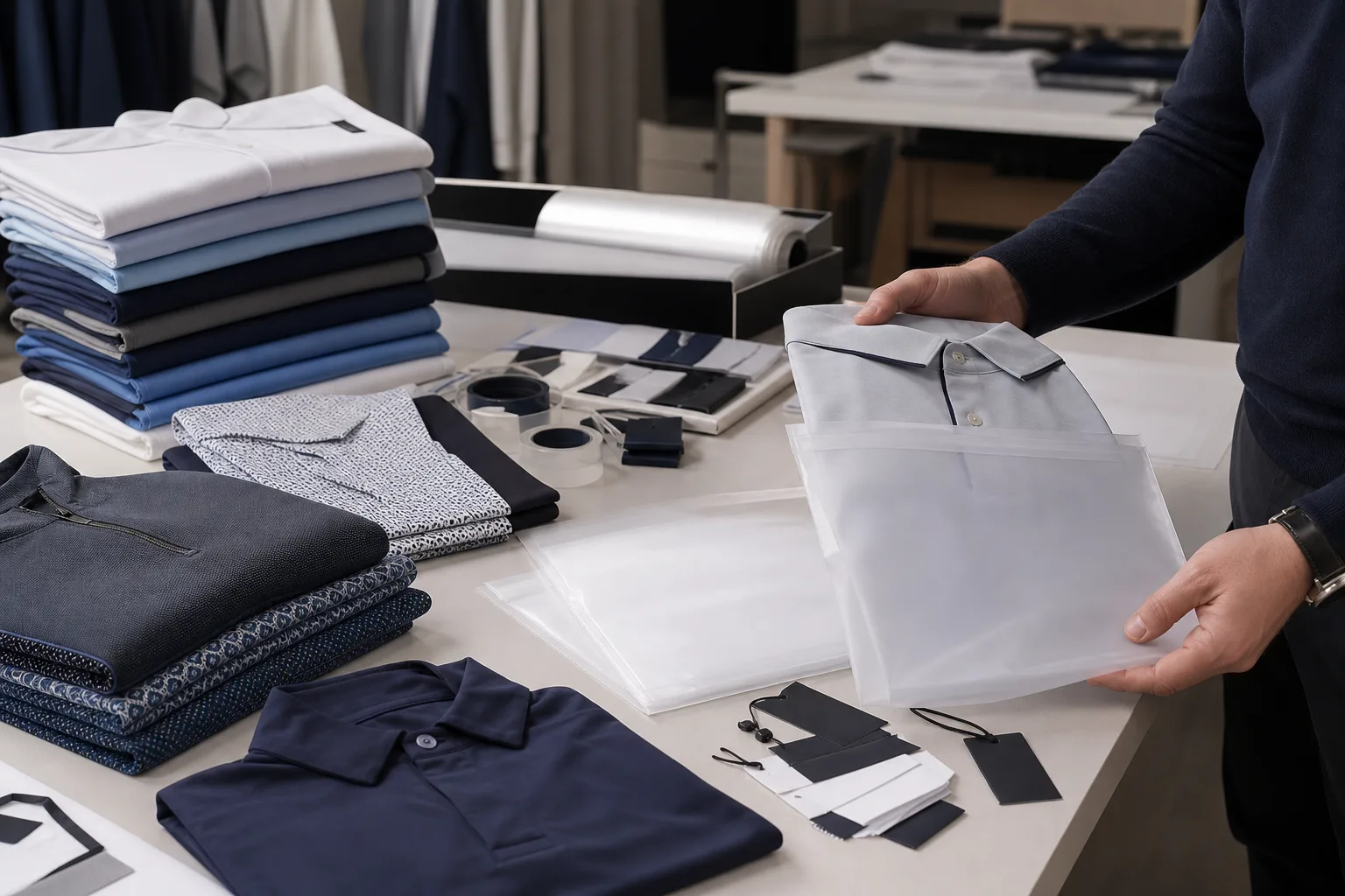 Private label branding preparation for golf clothing manufacturing buyers
