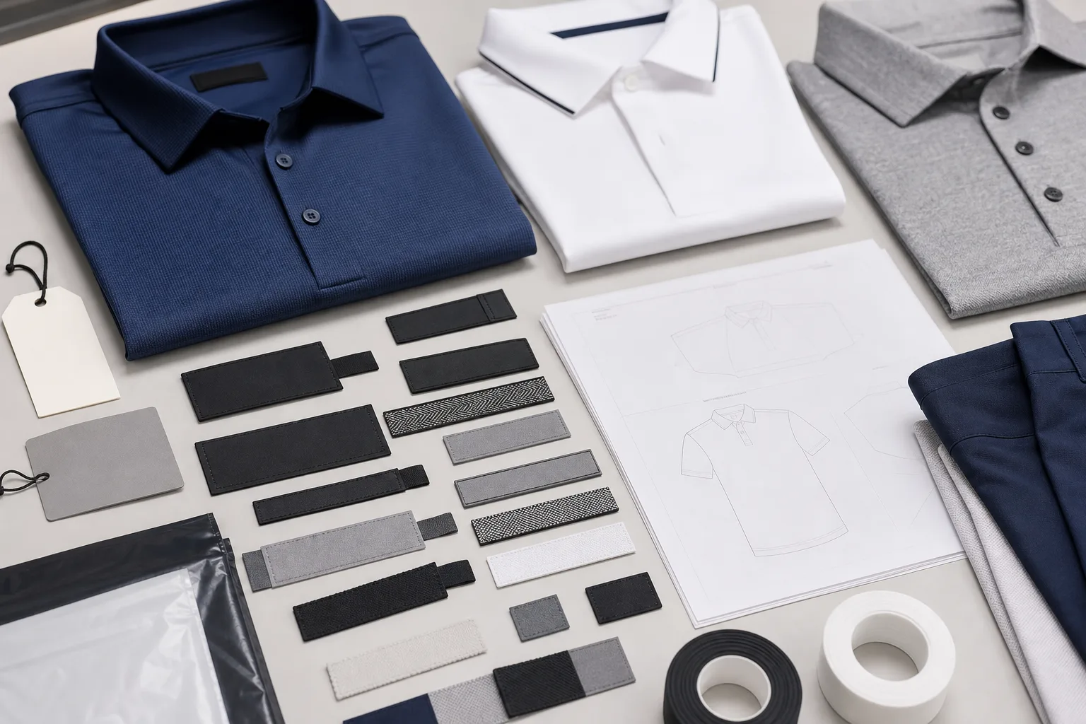 Private label branding preparation for golf clothing manufacturing buyers