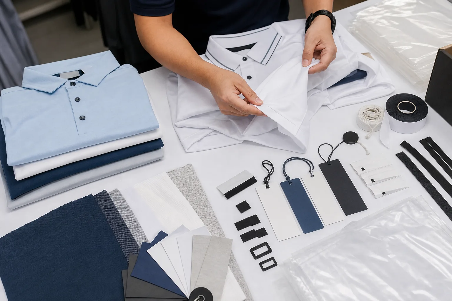 Private label branding preparation for golf clothing manufacturing buyers
