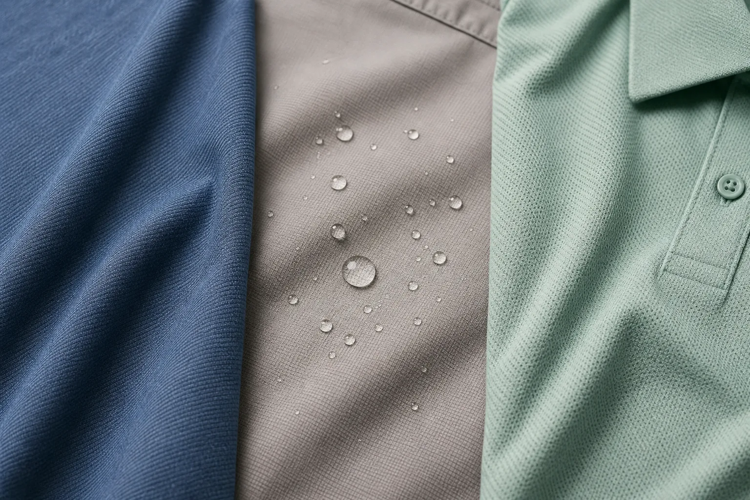 Comparison of golf apparel fabrics with different finish directions