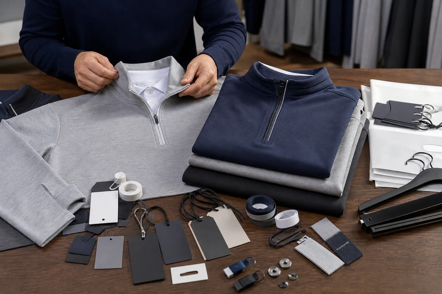 Private label branding preparation for golf clothing manufacturing buyers