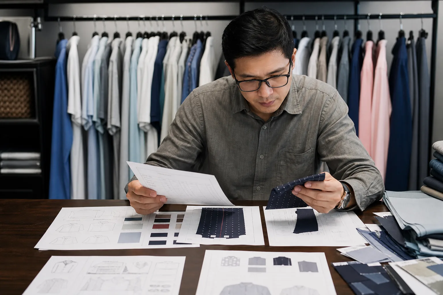 Product development review for a golf apparel tech pack