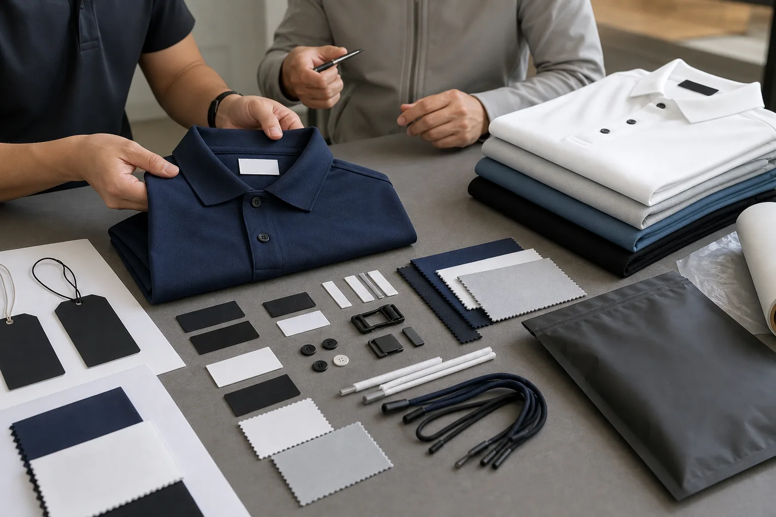 Private label branding preparation for golf clothing manufacturing buyers