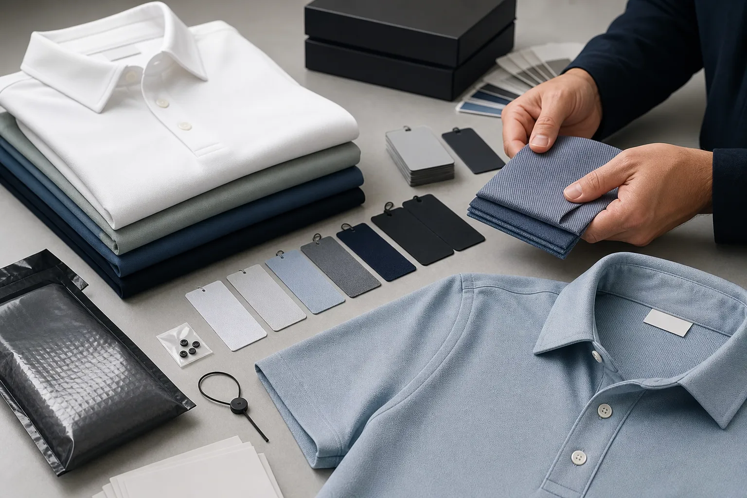 Private label branding preparation for golf clothing manufacturing buyers