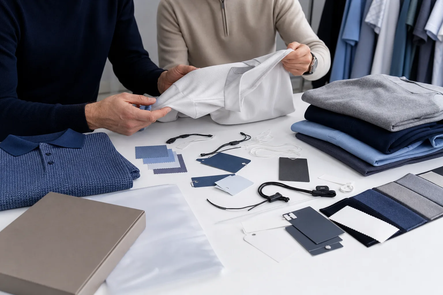 Private label branding preparation for golf clothing manufacturing buyers