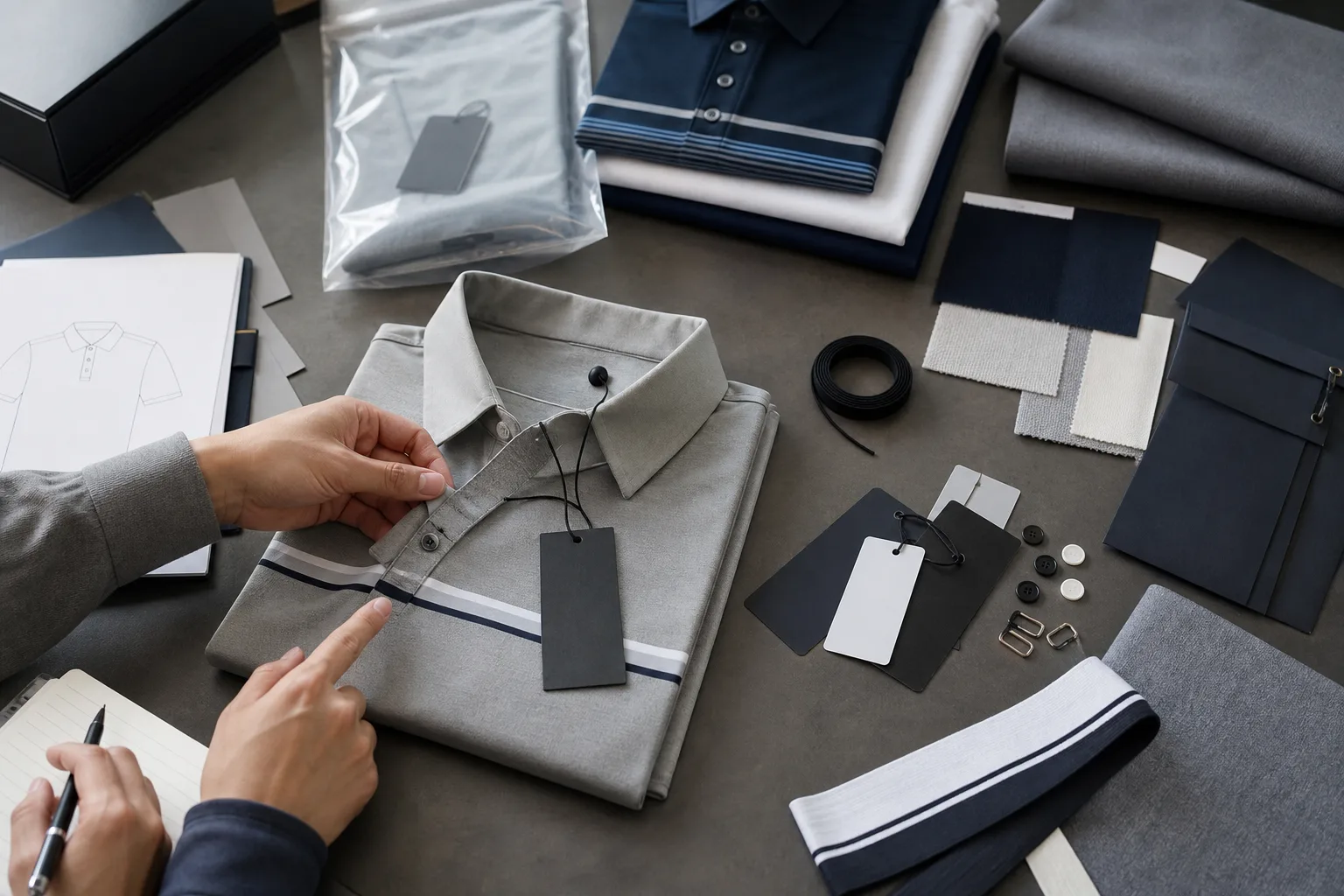 Private label branding preparation for golf clothing manufacturing buyers