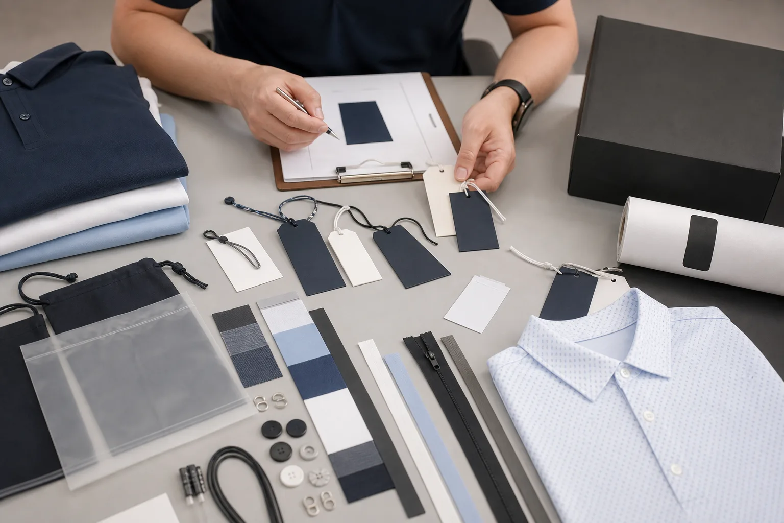 Private label branding preparation for golf clothing manufacturing buyers