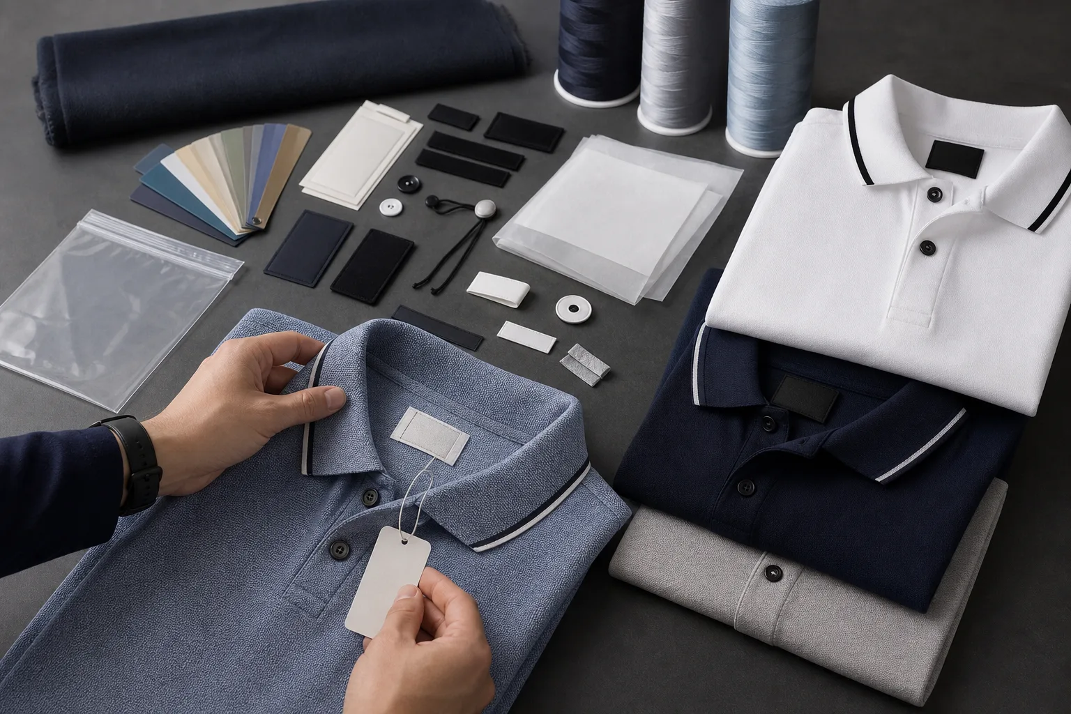 Private label branding preparation for golf clothing manufacturing buyers